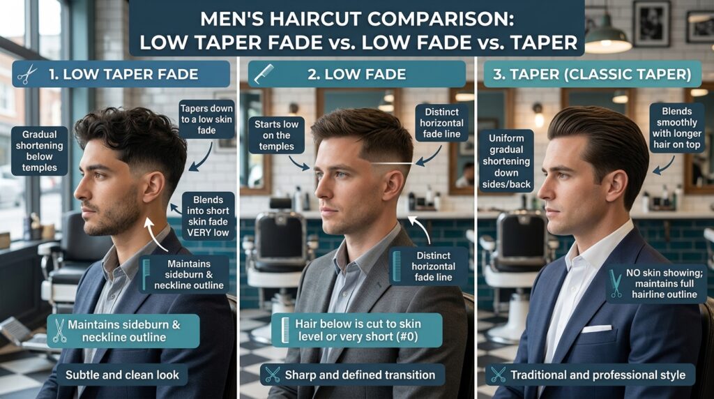 Low Taper Fade Vs Low Fade Vs Taper
