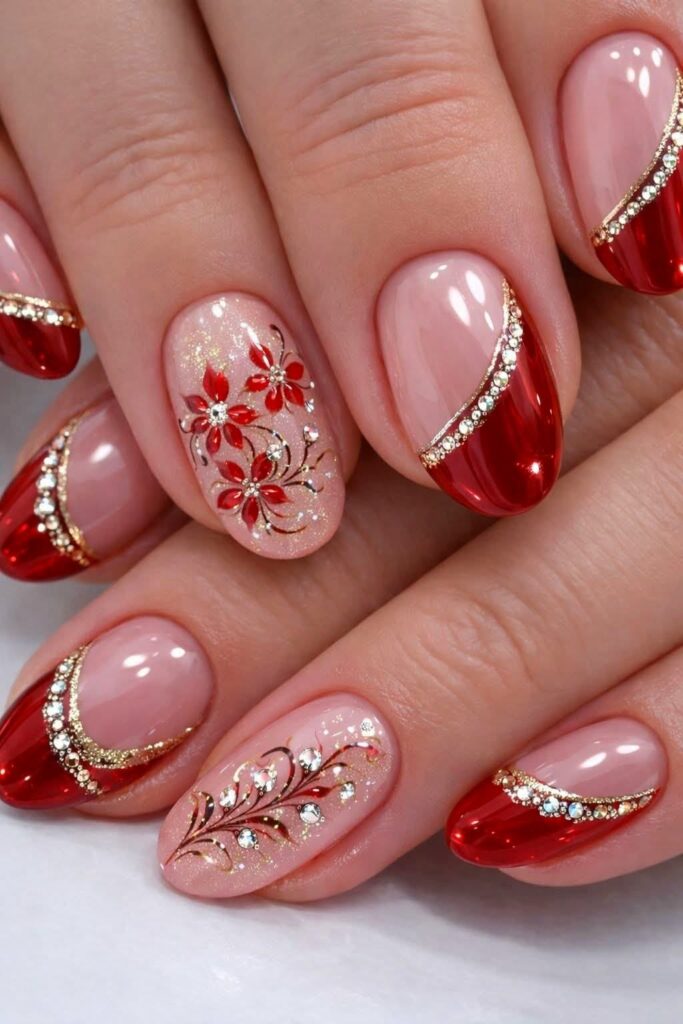 Red Aura Nails