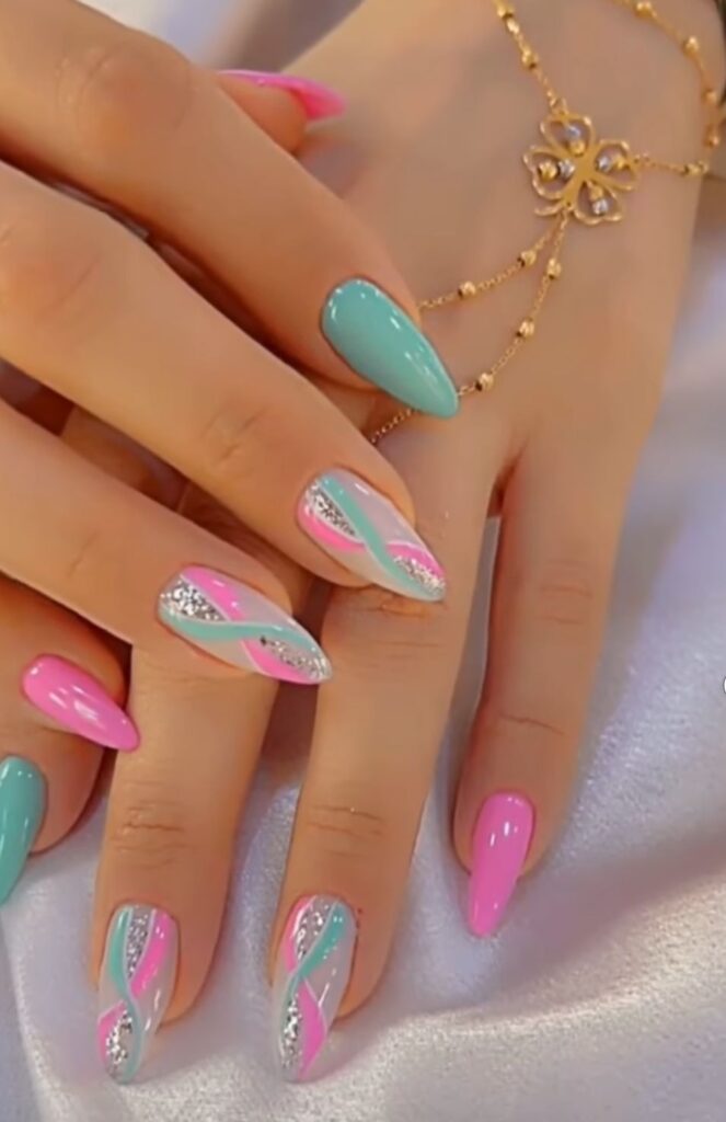 Coral French Tips