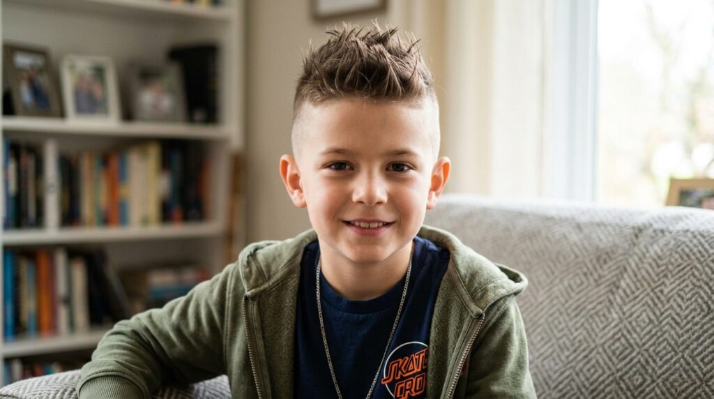 Short, Spiky Hair with Buzzed Sides