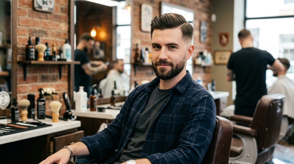 Comb Over With Low Taper Fade