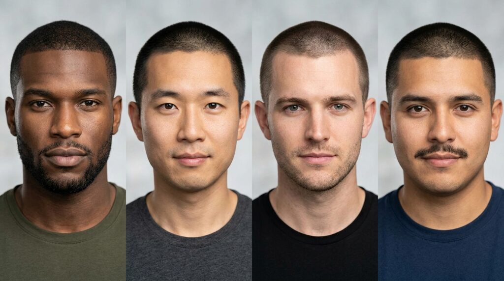 Best Face Shapes for a 12 Guard Buzz Cut

