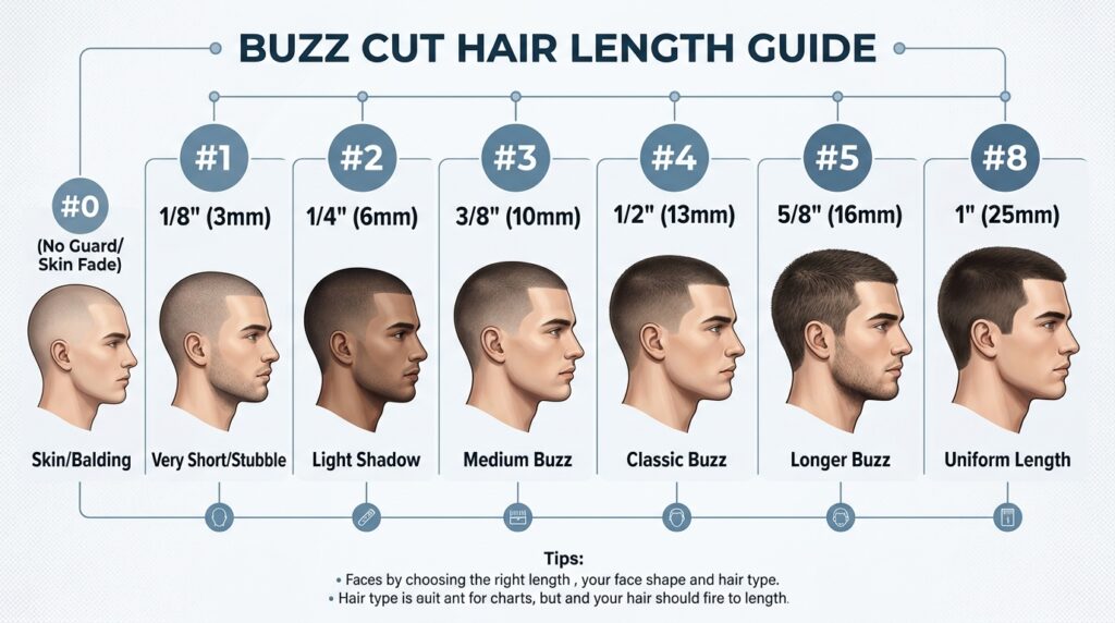 What Is a Hair Length Guide for Buzz Cuts?