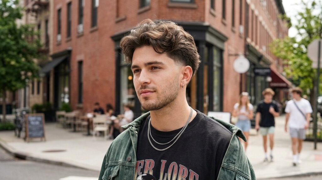 Low Taper Fade Fluffy Hair Modern Trend

