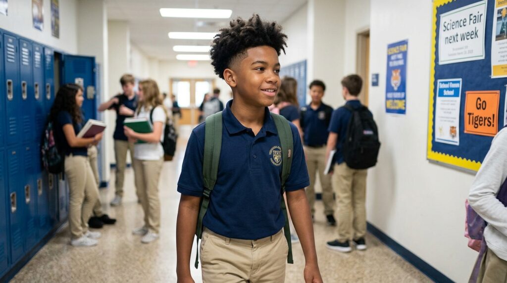 Low Taper Fade Fluffy Hair for School