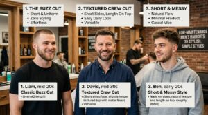 Low-Maintenance Men’s Haircuts: 35 Stylish, Simple Styles