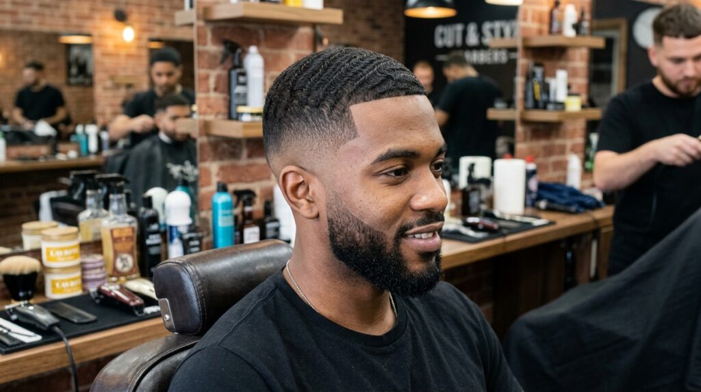 Mid Fade with Brushed Forward Waves