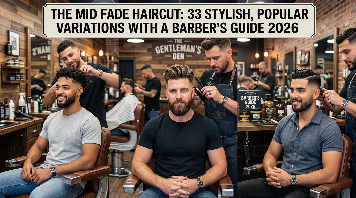 The Mid Fade Haircut: 33 Stylish, Popular Variations with A Barber’s Guide 2026