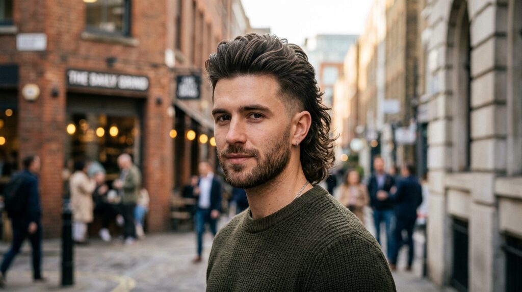 Modern Textured Brush Back Mullet