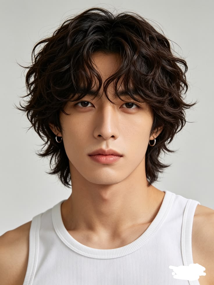 Curly Wolf Cut Men