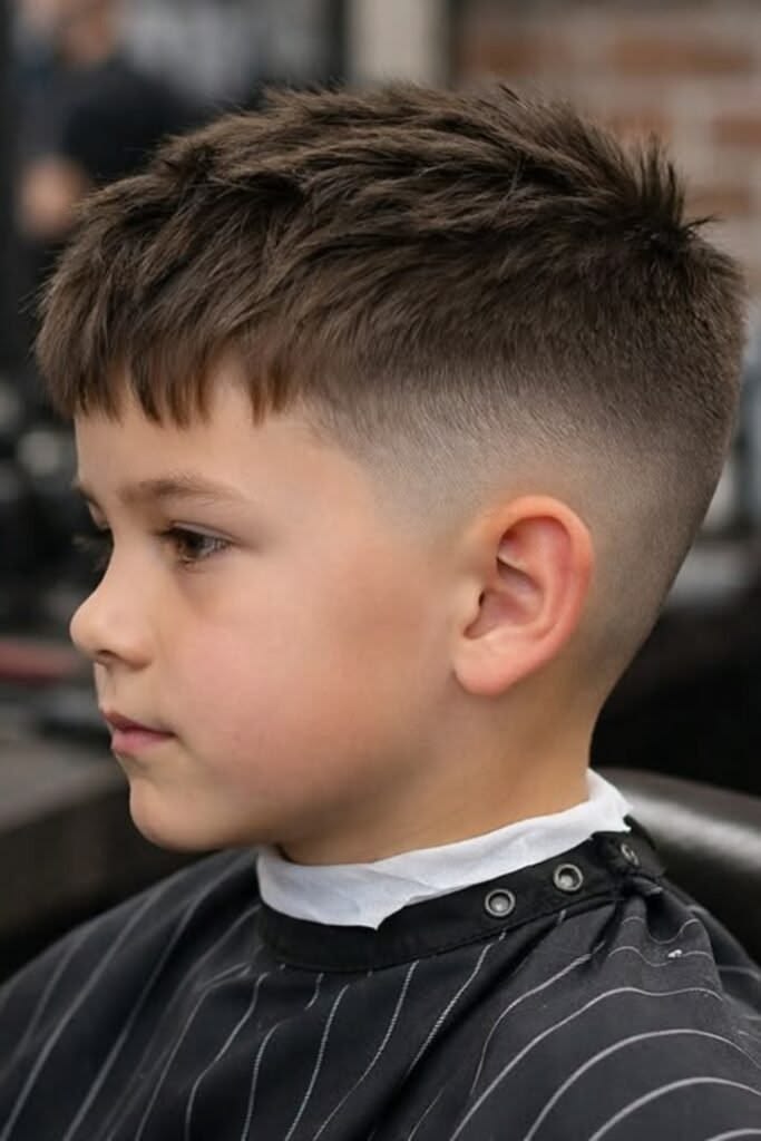 Low Taper Fade with Crew Cut