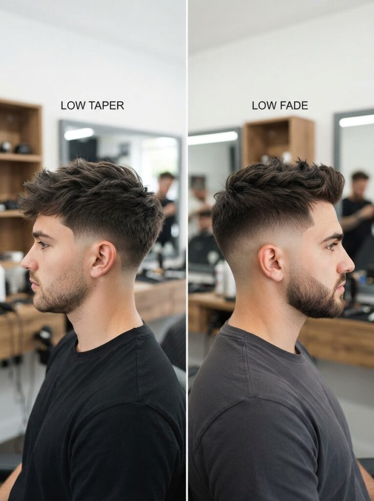 Low taper vs low fade at a glance