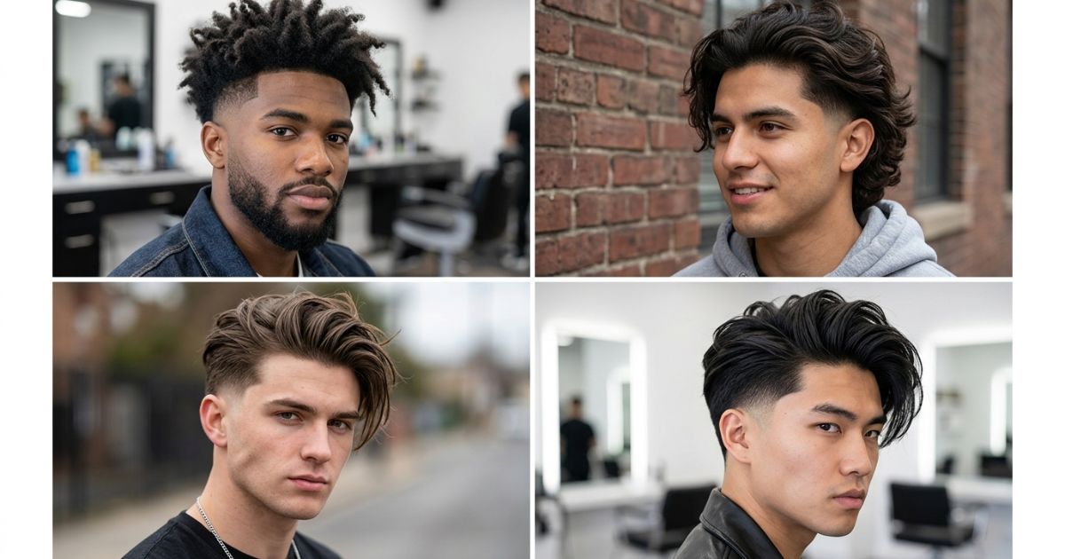 Long hair low taper fade