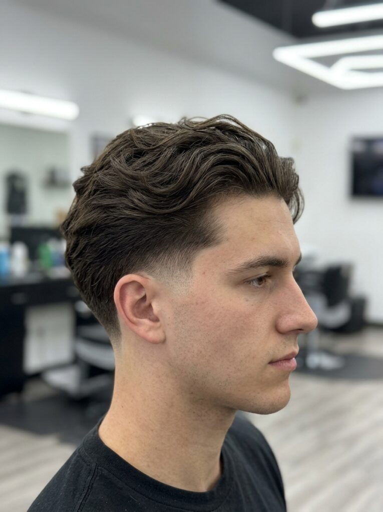 Why the long hair low taper fade is everywhere right now