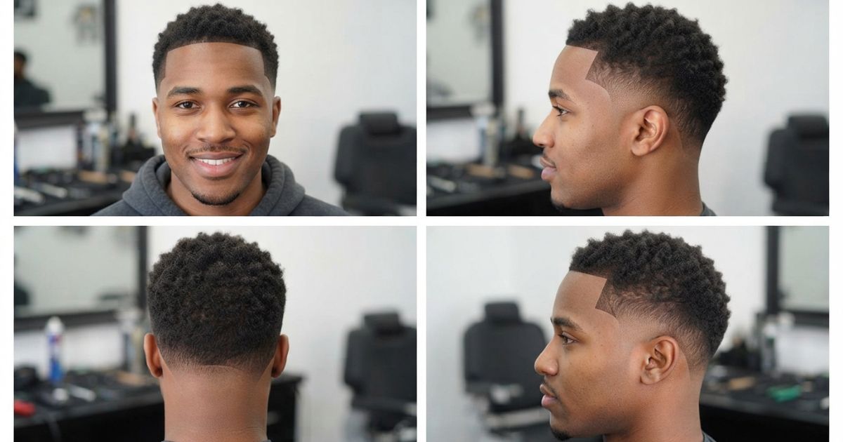 Low taper fade short hair
