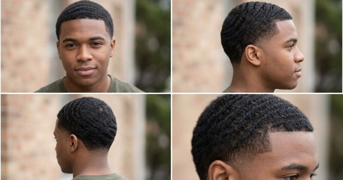 Low taper fade wavy hair