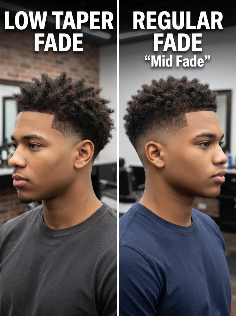 Low taper fade vs regular fade: what's the difference
