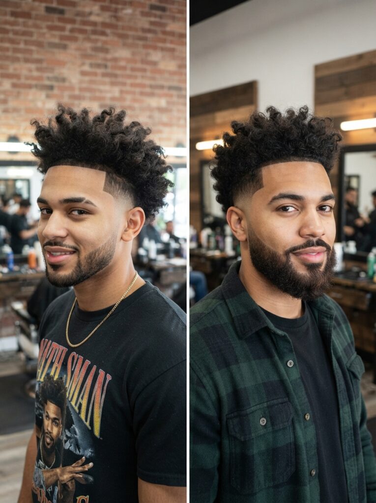 Popular low taper fade blowout variations
