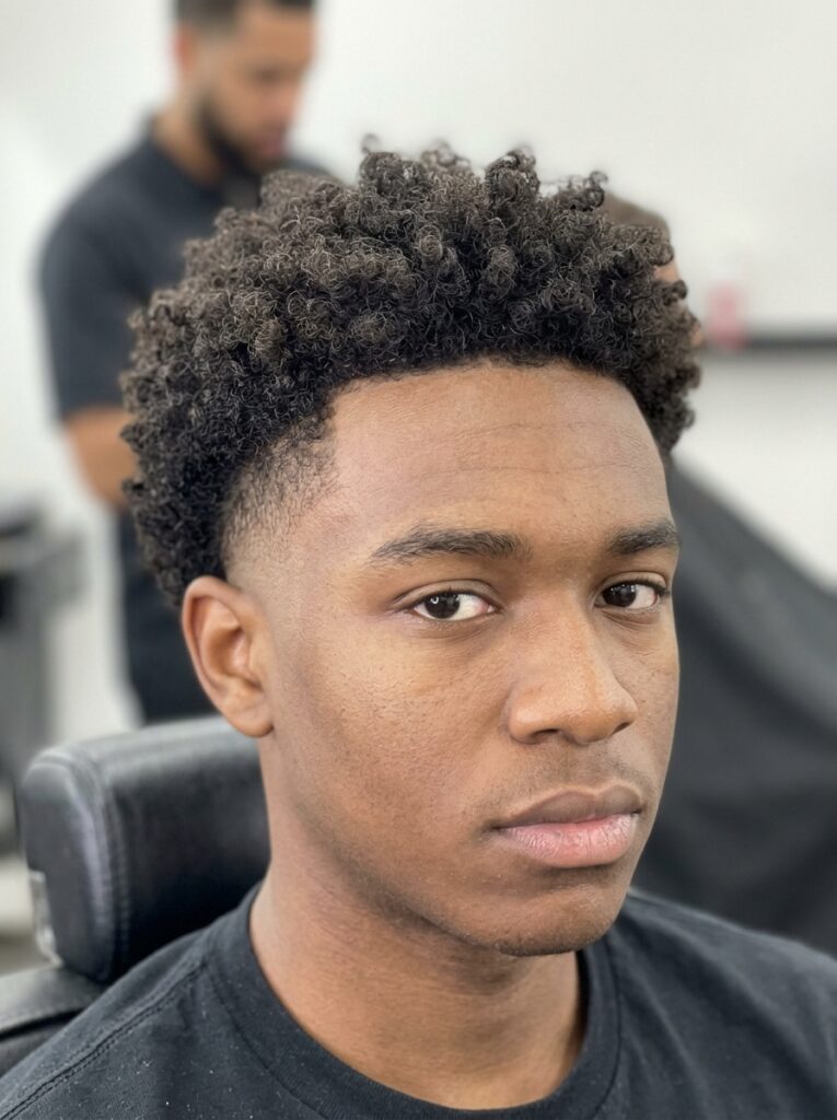How do you style a mid taper with curly hair