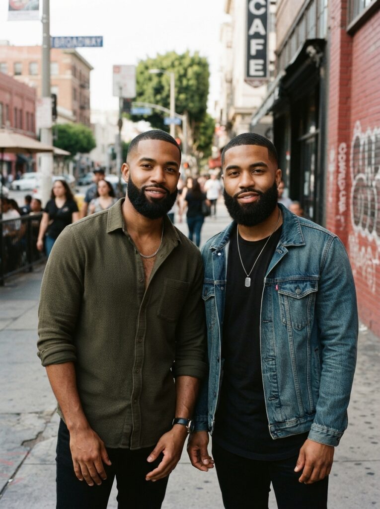 Low Taper Buzz Cut with Beard