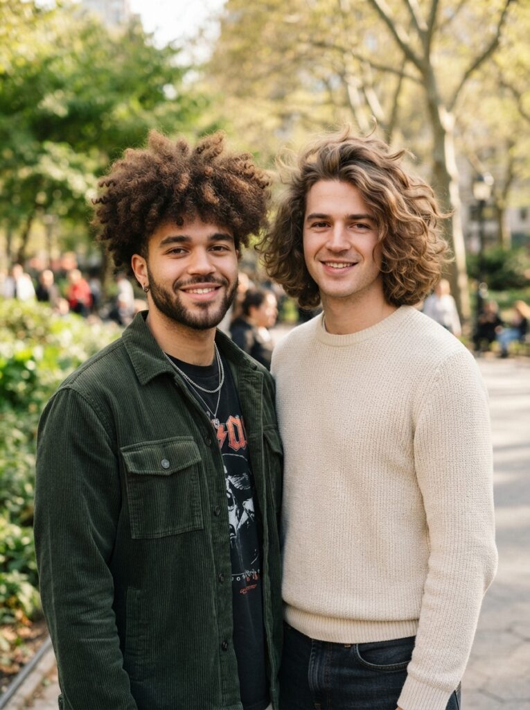 Curly, wavy, and fluffy top