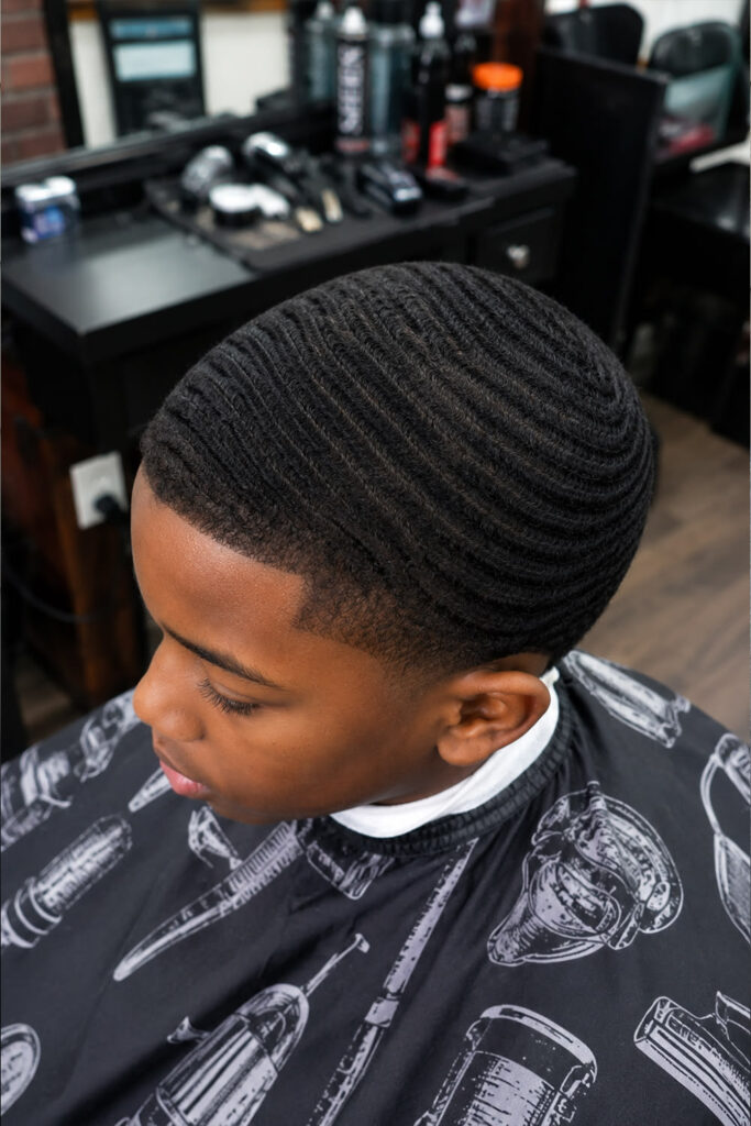 Low Taper Fade with 360 Waves