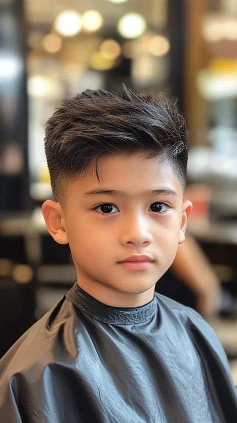 Low Taper Fade with Spiky Top