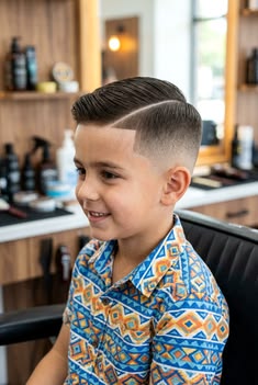 Low Taper Fade with Side Part
