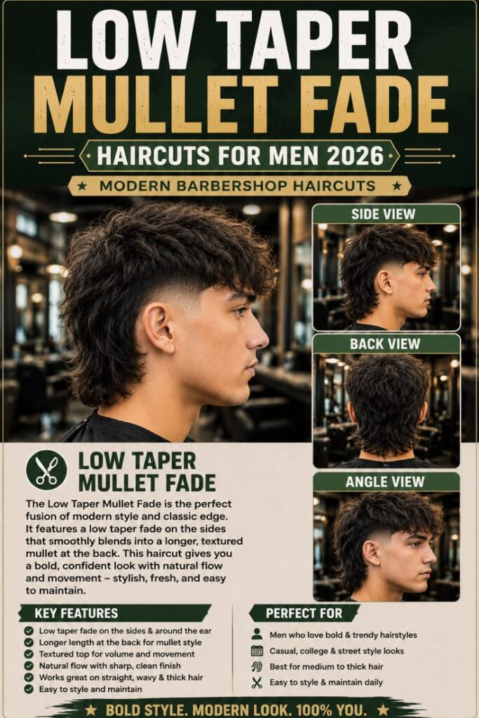 What is a low taper fade mullet