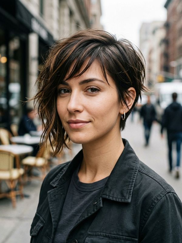 Asymmetrical Bixie Haircut