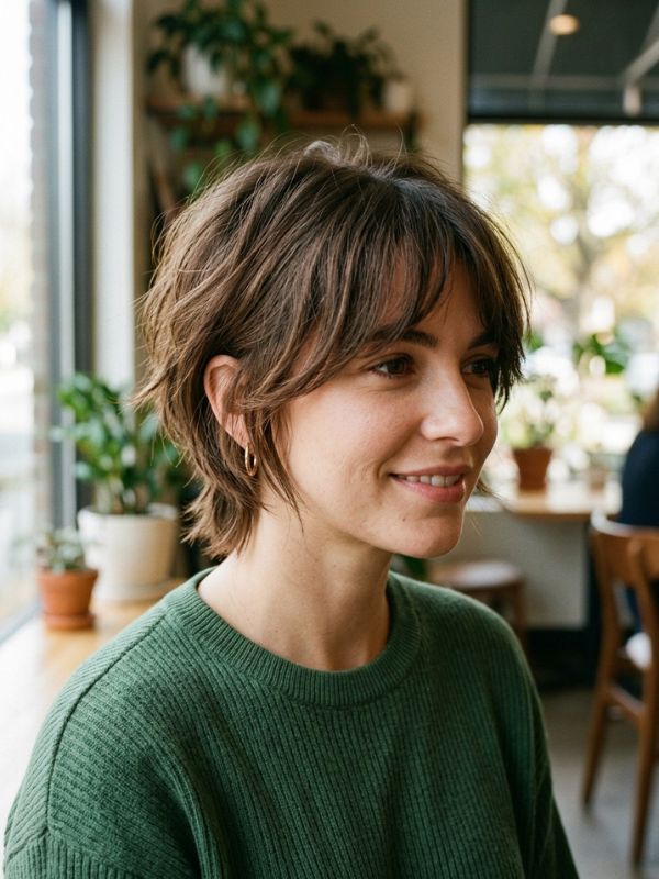  Bixie Haircut with Curtain Bangs