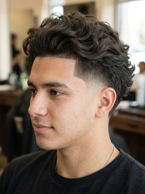 Blowout Taper with Wavy Hair