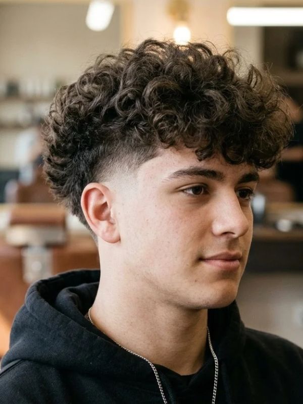 Broccoli Haircut with Temple Fade