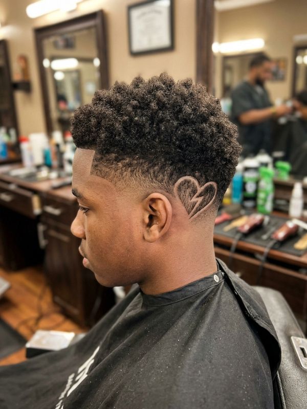 Burst Fade Heart Design