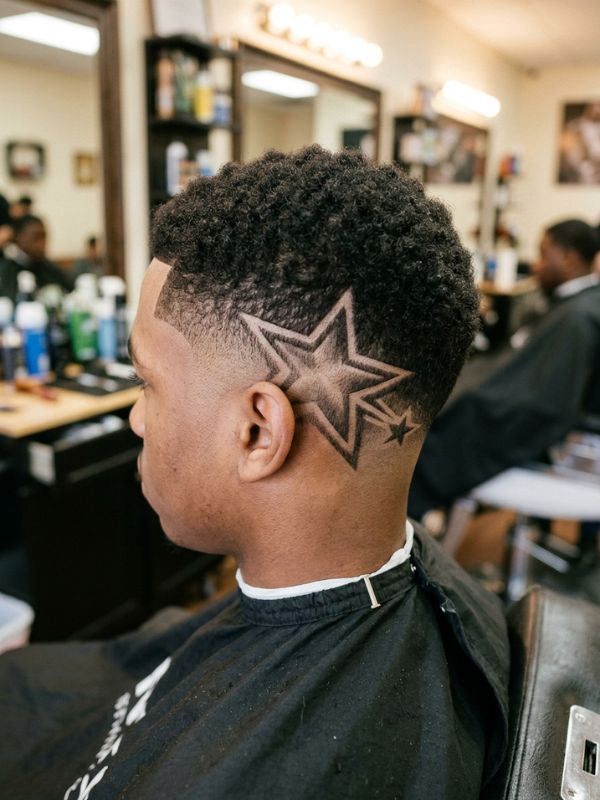 Burst Fade Star Design