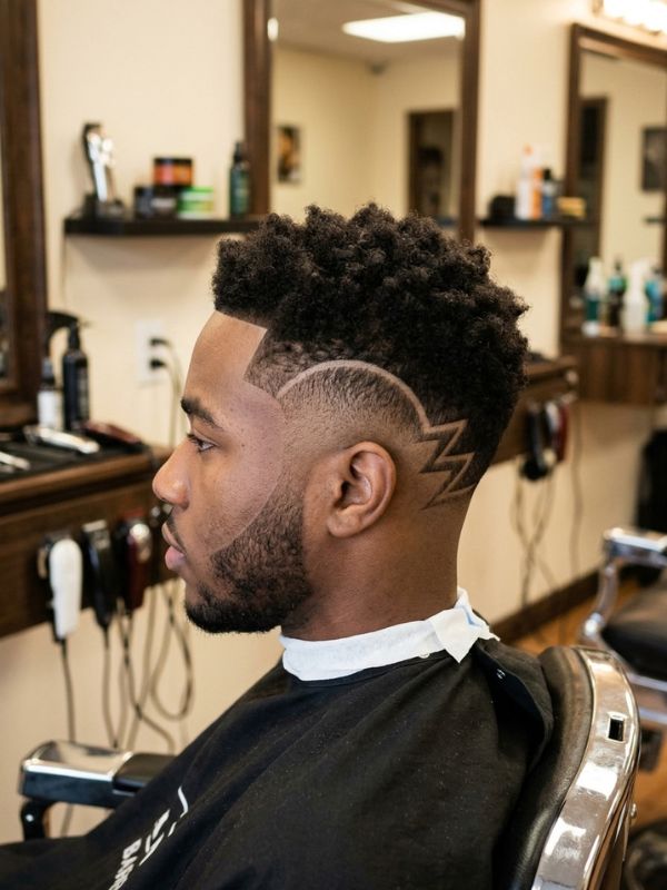 Burst Fade Zigzag Design