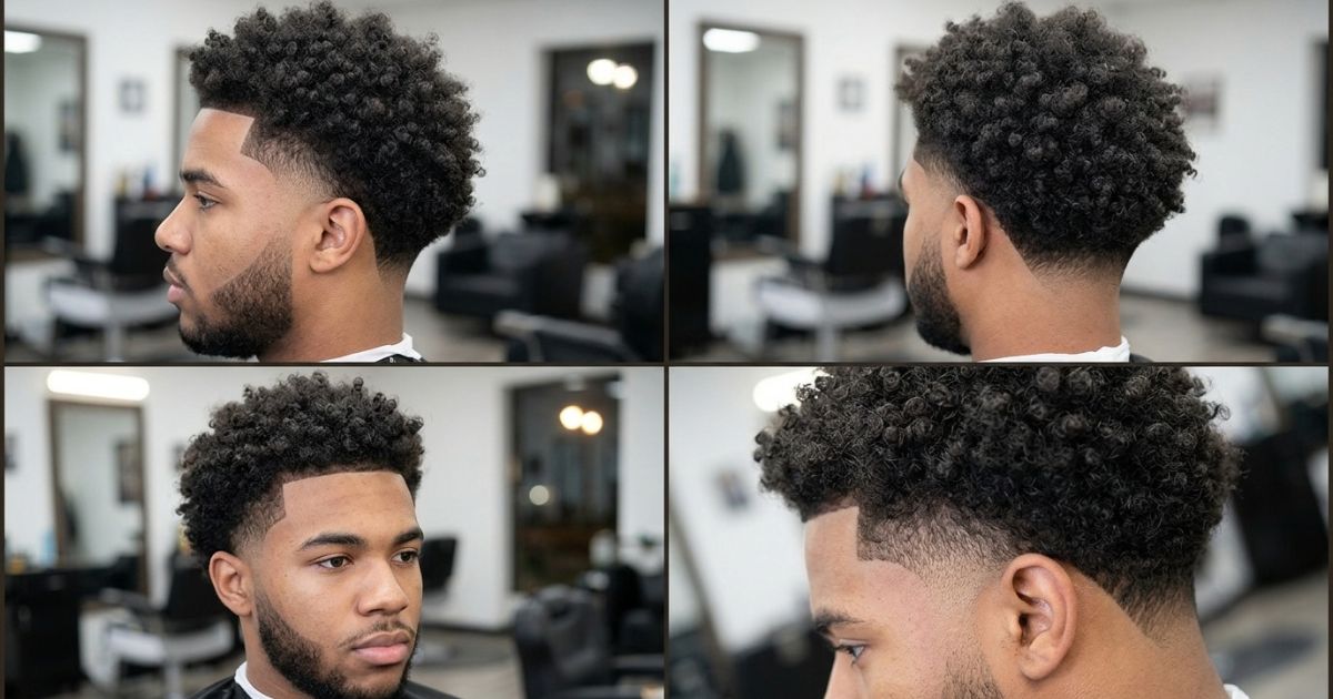 Burst Fade for Curly Hair