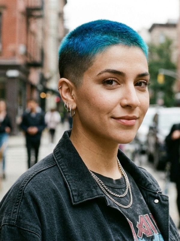 Buzz Cut with a Colored Top