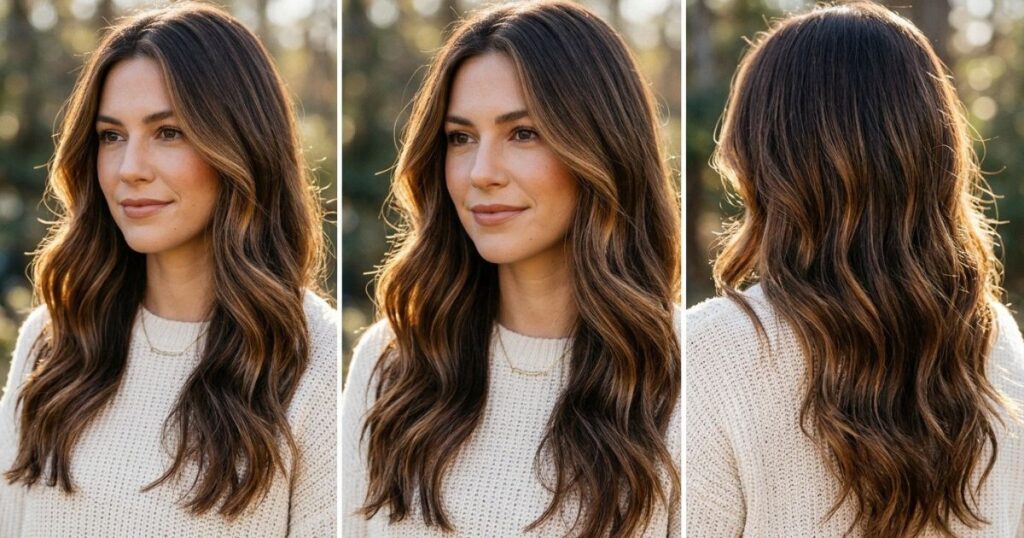 Chocolate Brown with Honey Highlights