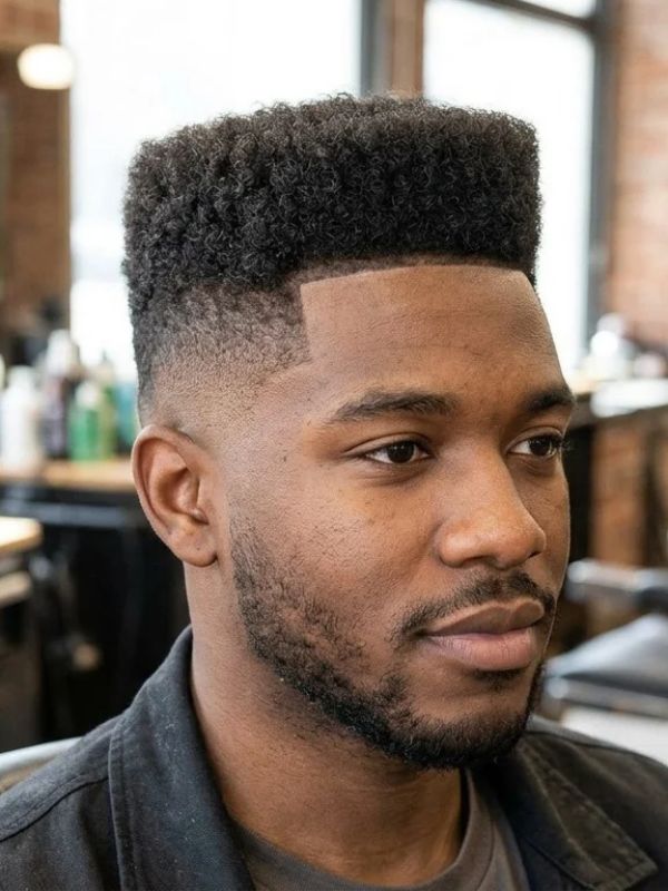 Curly Flat Top Haircut