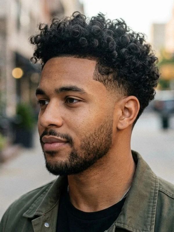 Curly Top with Taper
