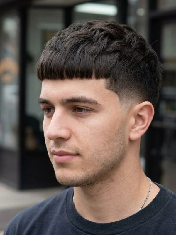Edgar Haircut with Low Taper