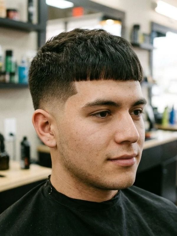 Edgar Haircut with Mid Fade
