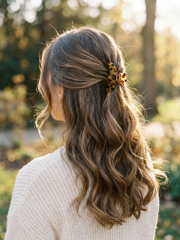Half-Up, Half-Down Hairstyle