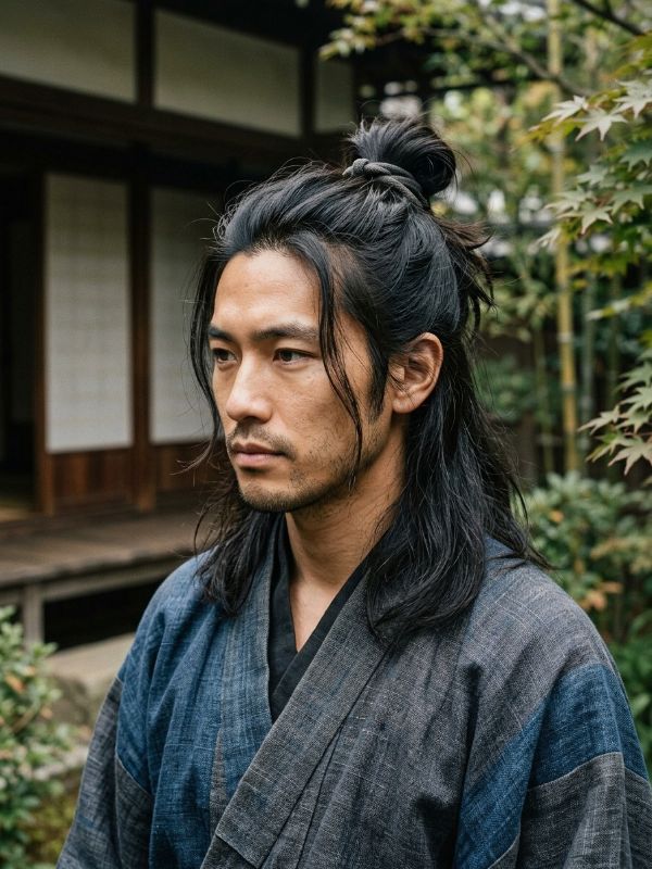 Half-Up Samurai Hairstyle