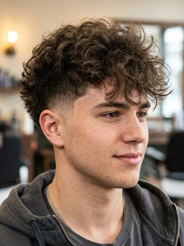 High Taper with Fluffy Hair