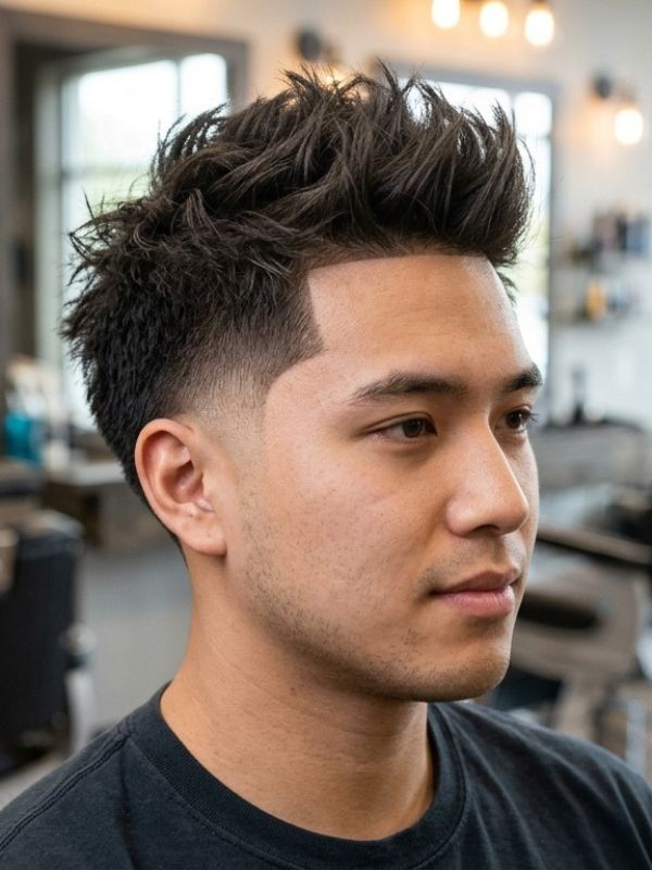 High Taper with Spiky Hair