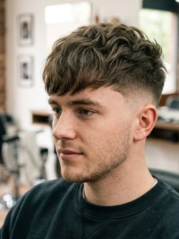 High Taper with Textured Fringe