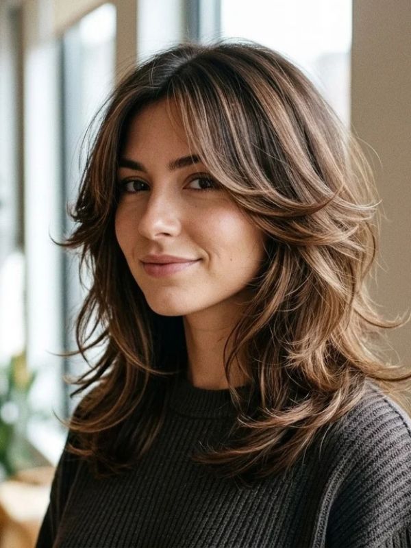 Medium-Length Butterfly Haircut