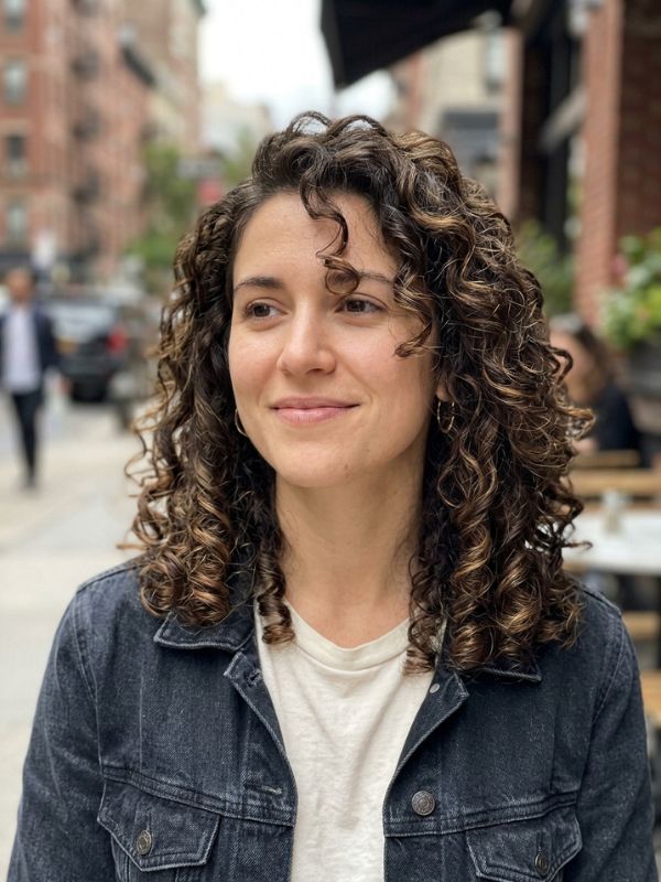 Medium Length Curly Hairstyle